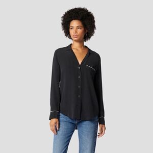Equipment Keira Silk Shirt in True Black